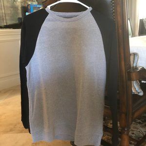 Forever 21 Men's Black & Grey Crewneck Sweatshirt